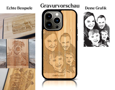 INDIVIDUELL iPhone 14 Pro Bambus-Kunststoff